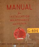 Gisholt-Gisholt Ram Turret Lathe, No. 3, 4 & 5, Form 1077-A Install & Maintenance Manual-No. 3-No. 4-No. 5-Ram Type-01